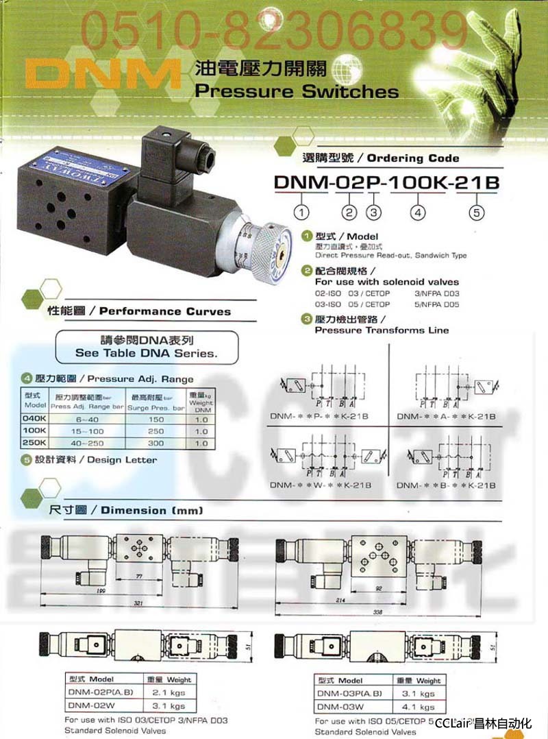 臺灣 油電壓力開關(guān) DNM-02P-100K-21B DNM-03W-100K-21B DNM-03B-100K-21B