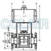 GUQ-10(LF)，GUQ-16(LF)，GUQ-25(LF)，GUQ-32(LF)，氣動開關(guān)型高真空球閥