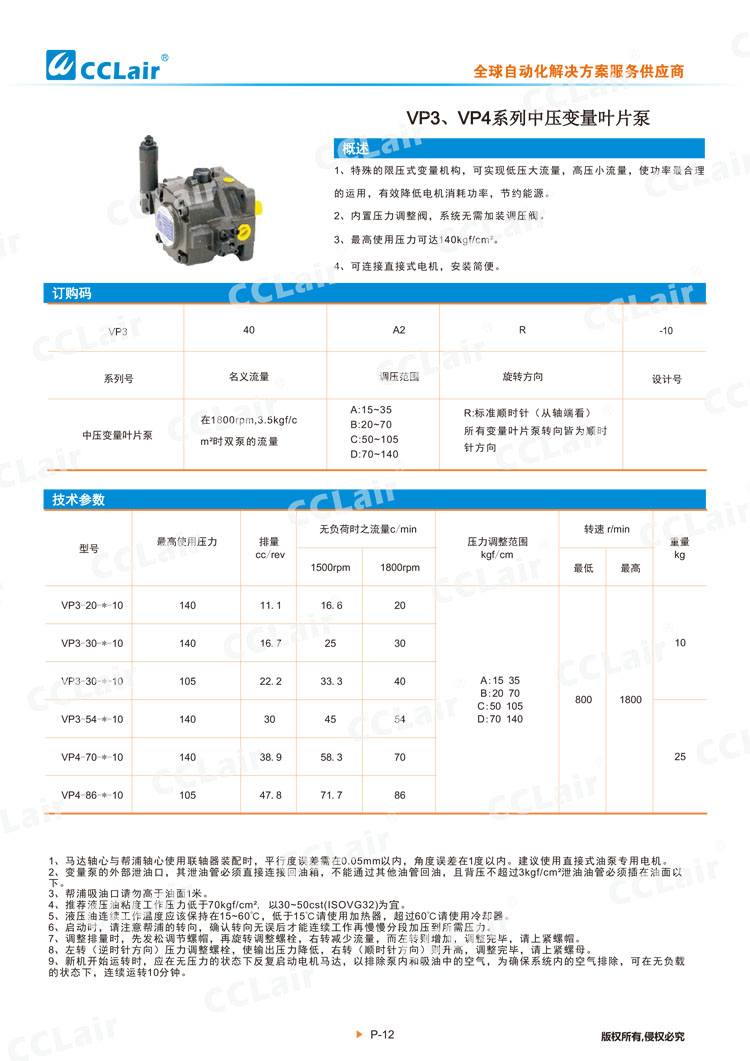 VP3、VP4系列中壓變量葉片泵-1