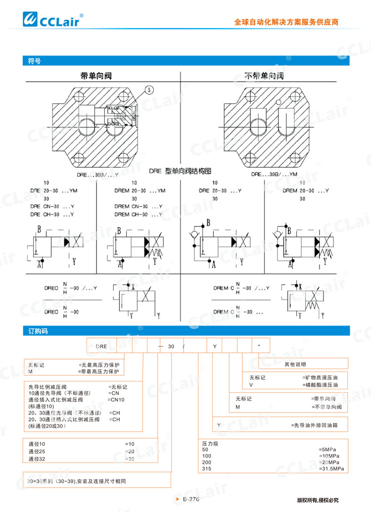 DRE、DREM型先導(dǎo)式比例減壓閥-2